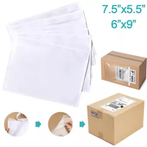 Clear Packing List Pouches Shipping Label Envelopes Self Adhesive 6x9 7.5x5.5 - Picture 1 of 10