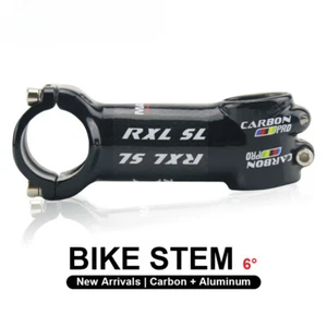Carbon Fiber 6 Degree MTB Handlebar Power 31.8mm Road Bicycle Handlebar Stem - Picture 1 of 45