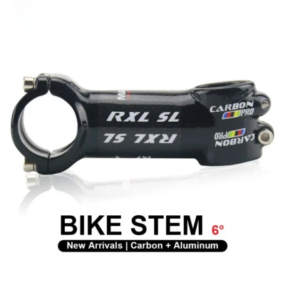 Carbon Fiber 6 Degree MTB Handlebar Power 31.8mm Road Bicycle Handlebar Stem - Image 1 of 4