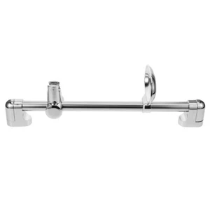 Stainless Steel Shower Lifting Rod Pole Holder Soap Extension Arm Clip-on Rail - Picture 1 of 12