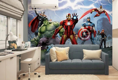 Avengers wallpaper murals Marvel photo wallpapers children's bedroom decor - Image 1 of 4