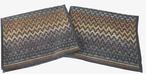 MISSONI HOME TWO HAND TOWELS COTTON CHEVRON SPECIAL WEAVE 40x70cm STEPHEN - Picture 1 of 7