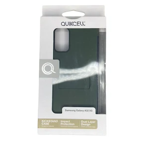 Quikcell Samsung Galaxy A32 5G Green Advocate Dual-Layer Kickstand Case - Picture 1 of 4