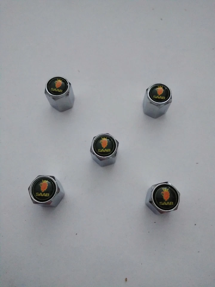 For SAAB Set of 5 Wheel Tire Caps Air Valve Stem Cover Car Free Ship - Image 1 of 1