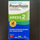 NEW Bausch + Lomb PreserVision AREDS 2 Formula 210 Soft Gels Exp 04-24