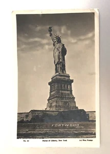 1936 RPPC View of The Statue of Liberty, NY #63; Photo By Wm.Frange - Picture 1 of 2