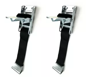 2x Über-Totpunkt-Spanner m. Polyestergurt Flachhaken Planenspanner verzinkt LKW - Bild 1 von 6