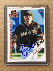 Ryan Scott Modesto Nuts 2022 Autographed Card Seattle Mariners Signed Aquasox