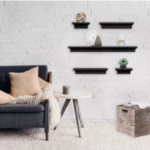 5pc Traditional Shelf Set Black - Threshold - Picture 1 of 6