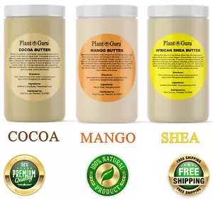 Rohe afrikanische Shea, Kakao, Kokum, Mangobutter 100 % reines Bio unraffiniertes Bulk - Bild 1 von 22