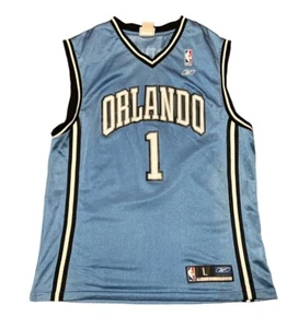 Camiseta NBA McGrady Para Hombre Grande Orlando Magic Tracy McGrady Reebok Azul Auténtica - Imagen 1 de 7