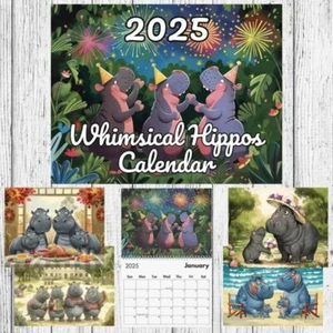Thick Paper Moo Deng 2025 Calendar Birthday Gifts - Picture 1 of 11