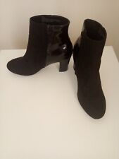 Roberto Vianni black boots, patent leather and suede, size 40