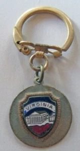 Virginia Capital Building Keychain Key Ring Vintage - Picture 1 of 2