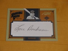 Lou Boudreau 2016 Panini Prime Cuts SC-LB Souvenir Cuts Cut Auto /99 Indians