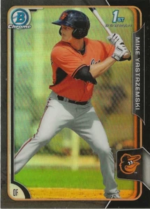 2015 Bowman - Chrome Prospects Mike Yastrzemski #BCP138 Black Refractor (RC) - Picture 1 of 2