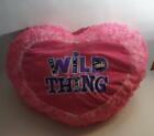 Vintage Pink Heart Pillow "Wild Thing"