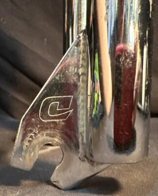 1994 Chrome Dyno rare upsidedown D stamp bmx fork threaded Ol school BMX spinner - Image 1 of 4