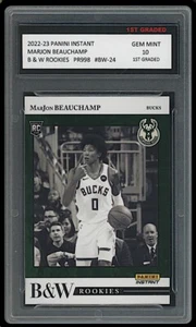 MARJON BEAUCHAMP 2022-23 PANINI INSTANT B&W ROOKIES 1ST GRADED 10 ROOKIE CARD RC - Picture 1 of 1
