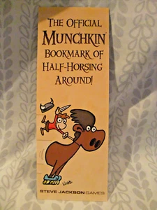 FREE SHIPPING Munchkin Half-Horsing Around Promo Bookmark - 2017 Gen Con 50 - Picture 1 of 3