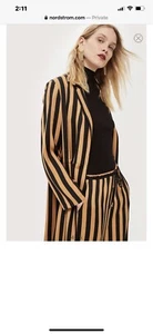 Topshop For Nordstorm Wide Leg Pants 8 With Matching Robe 10 NWT - Picture 1 of 8