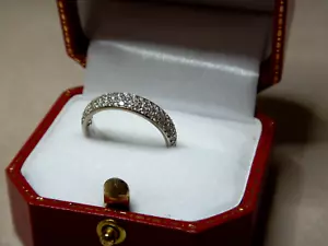 VINTAGE 18ct WHITE GOLD DRESS RING WITH 67 DIAMONDS - Picture 1 of 6