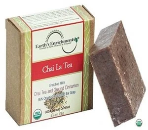 Moisturizing Bar Soap - USDA Organic Chai Tea | Coconut Oil | Aloe Vera - Picture 1 of 4