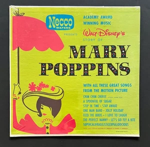 MARY POPPINS Walt Disney Vinyl Record Album SEALED Promo NECCO Wafers Sherman Br - Picture 1 of 2