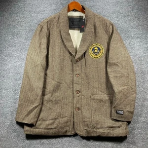 NWT Levi Strauss & Co. Jasper Club Blazer Men's Large Sherpa Lined Herringbone - Picture 1 of 14