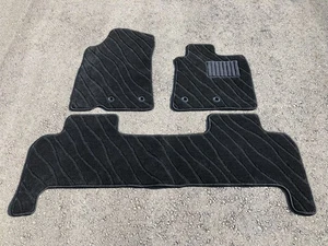 Toyota Land Cruiser 200 Series Floor Mats 5-Seater Black wave New Made in Japan - Picture 1 of 4