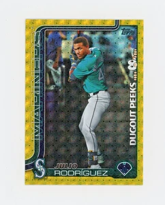 JULIO RODRIGUEZ 2025 Topps Celebration #1/1 Dugout Peeks Gold Foilfractor SSP - Bild 1 von 6