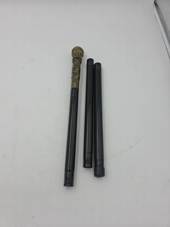 Skeleteen Gold Costume Walking Cane Elegant Prop Stick Dress Pimp Canes Costume