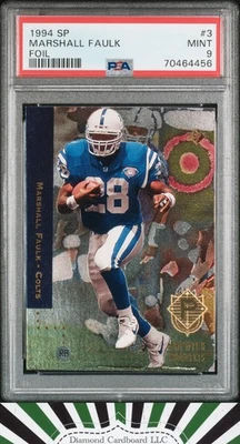 1994 SP Foil #3 Marshall Faulk PSA 9  HOF Rookie - Image 1 of 2