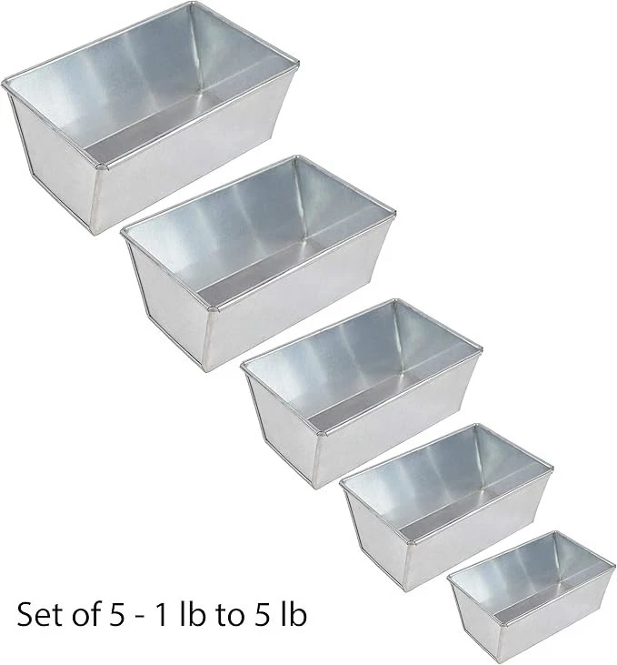 EUROTINS Bread Loaf Pan Baking Tin Professional Bakeware 1Lb, 2Lb, 3Lb, 4Lb, 5Lb - Image 1 of 1