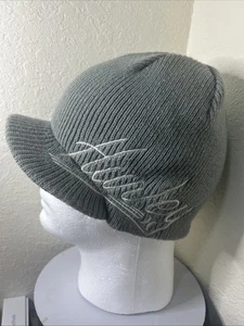 HURLEY Reversible Tejido Ala Gorro Verde Gris Visera Gorra Sombrero Logo Unisex - Imagen 1 de 8
