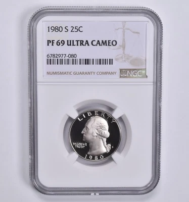 PF69 UCAM 1980-S Washington Quarter NGC Brown Lbl *6886 - Image 1 of 4