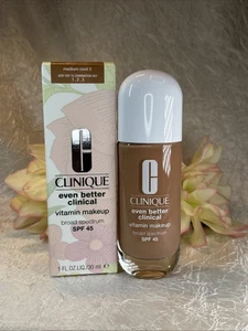 Clinique Even Better Clinical Vitamin Makeup SPF 45 MEDIUM COOL 3 - NIB FreeShip - Picture 1 of 1