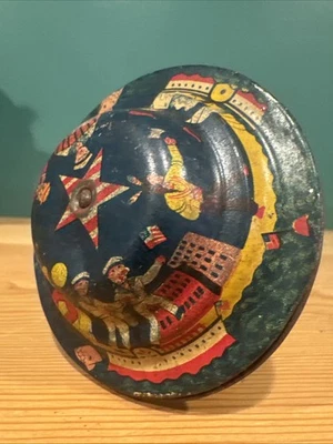Vintage Japan Noisemaker Rattle - American Patriotic - Sailors, Ships, Indian - Image 1 of 4