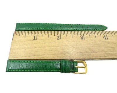 Pulseira de relógio NOS Speidel 11mm/R couro verde avestruz granulado 342-330 (B314) - Imagem 1 de 3