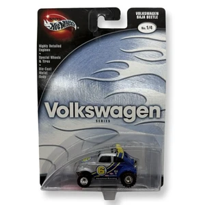 2002 Hot Wheels 100% Volkswagen VW Baja Beetle Bug Silver & Blue Real Riders NR - Picture 1 of 5