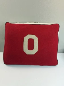 Coperta di lana 1971 Ohio State University con custodia 58”x58” vintage - Foto 1 di 8