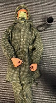GI Joe 12" Red Hair Soldier Raincoat Painted Face Helmet Boot 1996 - Image 1 of 4
