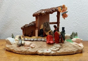 Vtg narrated story of the birth of Jesus Nativity Scene with choir carols/lights - Picture 1 of 18