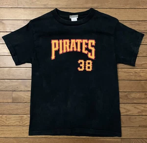 Vintage Pitsburg Pirates Lee Sport Jason Bay #38 Jersey Adult SM Tee 2006 Black - Picture 1 of 7