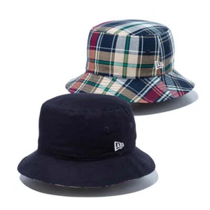 NEW ERA Bucket 01 Reversible BLACK LABEL SS24 Navy Madras check 14313881 - Picture 1 of 21