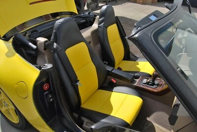 PAR DE 2 FUNDAS DE ASIENTO DELANTERAS BMW Z3 1996-2003 VINILO PREMIUM HECHO A MEDIDA Foto 1 de 4