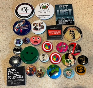 COMIC BOOK / NERD CULTURE / SCIFI -- Huge Lot of 84 Promo Pins Buttons -- SDCC + - Picture 1 of 3