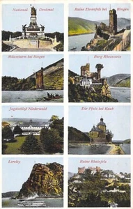 Rheinburgen AK Niederwald Rheinfels Ehrenfels Mehrbild Rüdesheim Bingen - Bild 1 von 2