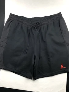 Nike Air Jordan 23 Engineered Shorts Black Crimson Heavyweight Mens Small - Picture 1 of 12