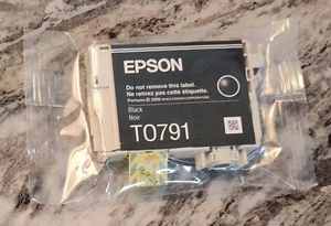 Original Epson TO791 Black Noir Cartridge ☀ Vakuumversiegelt - Bild 1 von 5